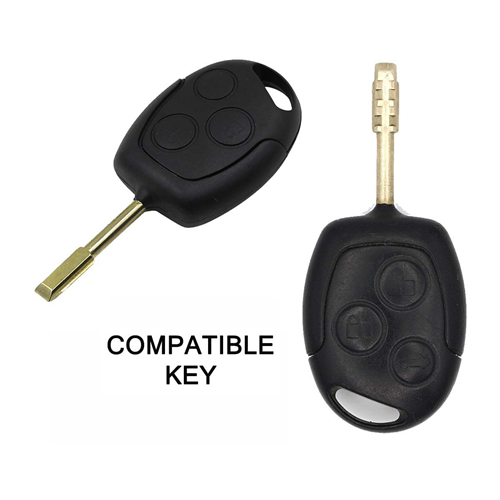 Silicone Car Key Cover for Ford C-Max Fiesta Focus KA Mondeo Transit Black