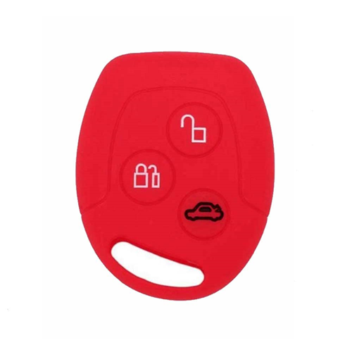 Silicone Car Key Cover for Ford C-Max Fiesta Focus KA Mondeo Transit Red