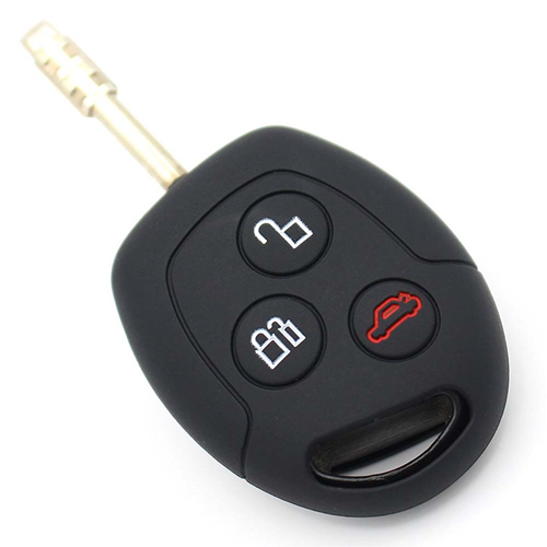 Silicone Car Key Cover for Ford C-Max Fiesta Focus KA Mondeo Transit Black