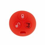 Silicone Car Key Cover for Mercedes Benz Smart ForTwo 450 Roadster Crossblade City Coupe City Cabrio Red