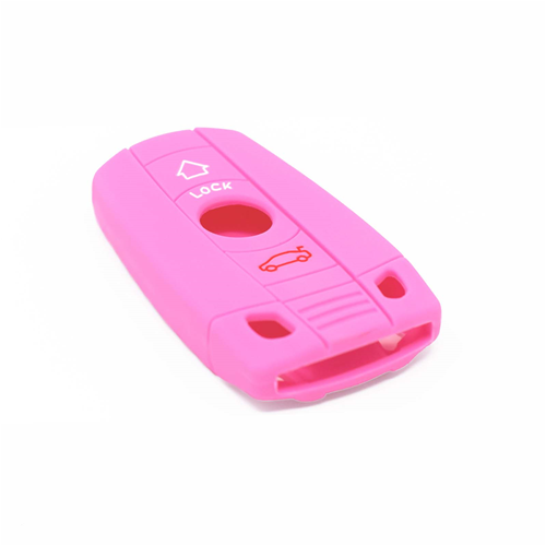 Silicone Car Key Cover for BMW Serie 1 3 5 6 7 X1 X3 X5 X6 Z4 Pink