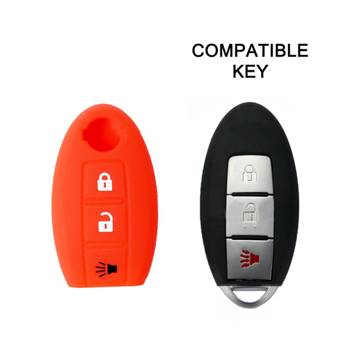 Silicone Car Key Cover for Nissan Qashqai Micra Juke Murano X-Trail Almera Various Models Red