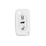 Silicone Car Key Cover for Peugeot 106 107 206 207 307 308 407 408 409 607 White
