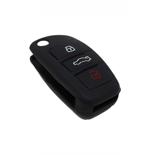 Silicone Car Key Cover for Audi A1 A3 A4 A6 A8 TT Q5 Q7 R8 S4 S6 Black