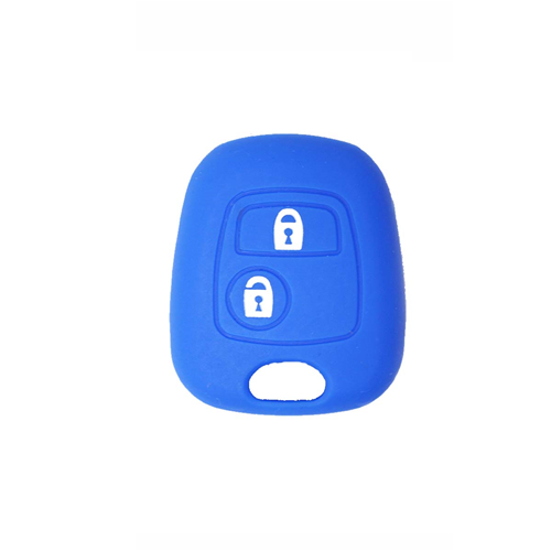 Silicone Car Key Cover for Citroen C1 C2 C3 C5 and Peugeot 103 106 107 206 207 307 308 406 407 508 806 1007 Blue
