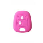 Silicone Car Key Cover for Citroen C1 C2 C3 C5 and Peugeot 103 106 107 206 207 307 308 406 407 508 806 1007 Pink