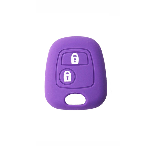 Silicone Car Key Cover for Citroen C1 C2 C3 C5 and Peugeot 103 106 107 206 207 307 308 406 407 508 806 1007 Purple