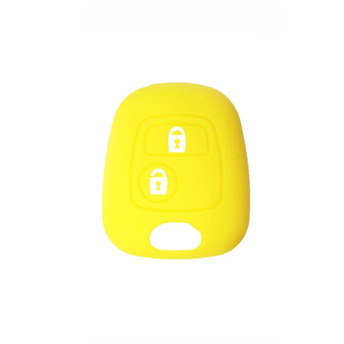 Silicone Car Key Cover for Citroen C1 C2 C3 C5 and Peugeot 103 106 107 206 207 307 308 406 407 508 806 1007 Yellow