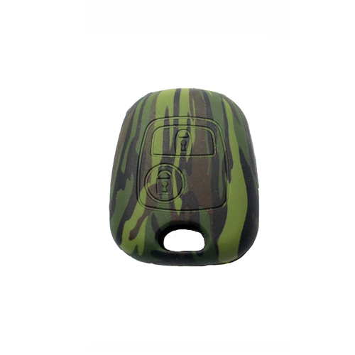 Silicone Car Key Cover for Citroen C1 C2 C3 C5 and Peugeot 103 106 107 206 207 307 308 406 407 508 806 1007 Camouflage