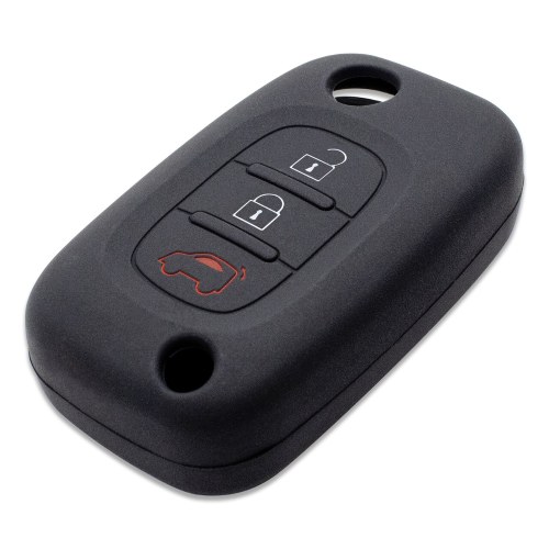 Silicone Car Key Cover for Mercedes Benz Smart ForTwo ForFour 453 Black